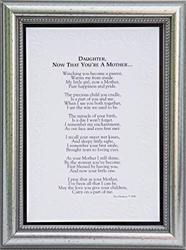 Now That You re a Mother Frame- Gift for Daughter from Mom for Christmas  Mother s Day  Child Birth