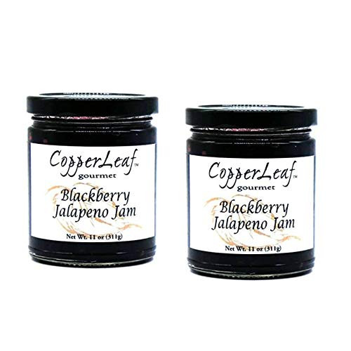 CopperLeaf Gourmet Blackberry Jalapeno Jam - Two 11 oz Jar - All-Natural  No Preservatives - Blackberry Jalapeno Jam