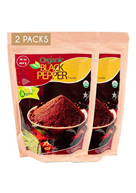 True Organic Black Pepper Powder - Ground - USDA Certified Pure Ceylon Premium Quality 2 Lb With Free Recipe E-book True Organic Black Pepper Powder - Ground - USDA Certified Pure Ceylon Premium Quality 2 Lb With Free Recipe E-book