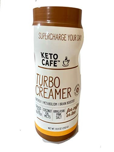 Keto Cafe Turbo Creamer French Vanilla 8-8 oz 250 g With Grass Fed Butter  Coconut Oil MCTS  Himalayan Pink Salt 1 Bottle
