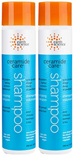 EARTH SCIENCE - CERAMIDE CARE  Volumizing Shampoo For Normal to Fine Hair Pack of 2  10 oz-
