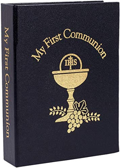My First Communion Black Rosary Prayer Book Lapel Pin 4 Piece Set for Boy My First Communion Black Rosary Prayer Book Lapel Pin 4 Piece Set for Boy