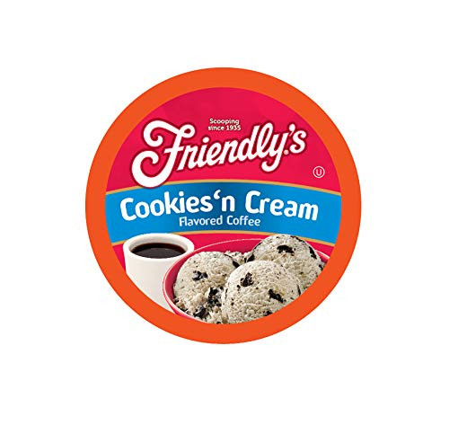 Friendly s Chocolate and Vanilla Flavored Coffee Pods for Keurig K Cup Brewers Cookies Cream 40 Count Friendly s Chocolate and Vanilla Flavored Coffee Pods for Keurig K Cup Brewers Cookies Cream 40 Count