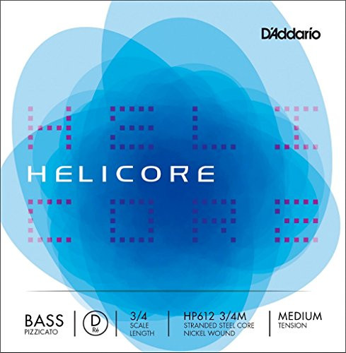 D Addario Helicore Pizzicato Bass Single D String  3-4 Scale  Medium Tension