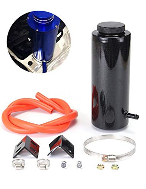 BLACKHORSE-RACING Universal 800ml Car Radiator Coolant Overflow Oil Catch Tank Cooling Catch Bottle Overflow Reservoir Heatsinks Aluminum Billet Black BLACKHORSE-RACING Universal 800ml Car Radiator Coolant Overflow Oil Catch Tank Cooling Catch Bottle Overflow Reservoir Heatsinks Aluminum Billet Black