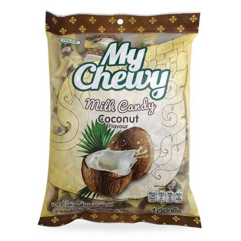 My Chewy Milk Candy  Soft Chewy Candy 100 tablet  Size 360g Coconut