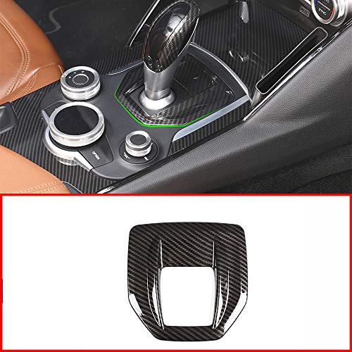 YUECHI Carbon Fiber Styling ABS for Alfa Romeo Giulia Stelvio 2017 2018 Interior Center Console Gear Shift Panel Cover Trim Sticker