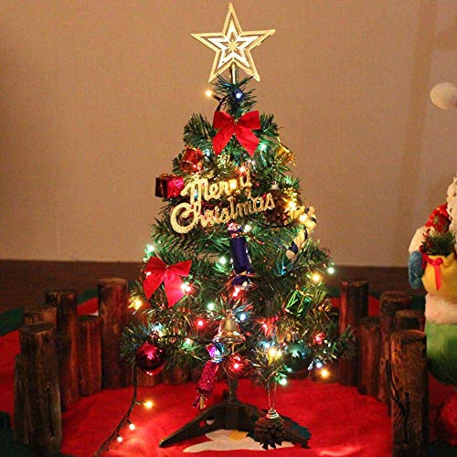 24  Tabletop Christmas Tree  Miniature Pine Christmas Tree with Hanging Ornaments  Xmas Decoration Tree Decor