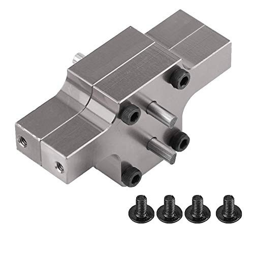 Dilwe RC Car Gear Box  Aluminium Alloy Remote Control Gear Box with Screws for WPL 1-16 Military Truck RC Car Upgraded Part RC Model AccessoryTitanium Gray