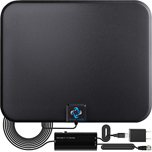 U MUST HAVE Amplified HD Digital TV Antenna Long 200 Miles Range - Support 4K 1080p Fire tv Stick and All Older TV s - Indoor Smart Switch Amplifier Signal Booster - 18ft Coax HDTV Cable-AC Adapter U MUST HAVE Amplified HD Digital TV Antenna Long 200 Miles Range - Support 4K 1080p Fire tv Stick and All Older TV s - Indoor Smart Switch Amplifier Signal Booster - 18ft Coax HDTV Cable-AC Adapter