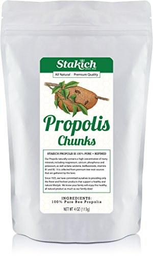 Stakich Bee Propolis Chunks - Pure  Natural - 4 Ounce