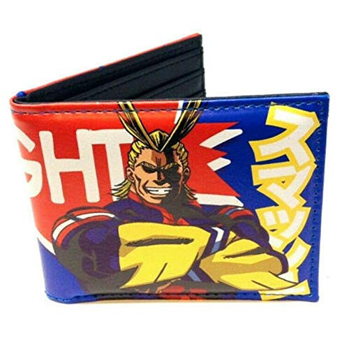 My Hero Academia All Might Sublimated Graphic Print PU Faux Leather Men s Bifold Wallet