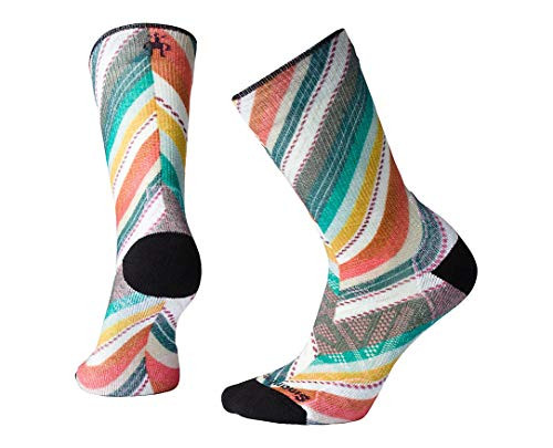 Smartwool PhD Outdoor Light Print Crew Charcoal LG Women s Shoe 10-12-5