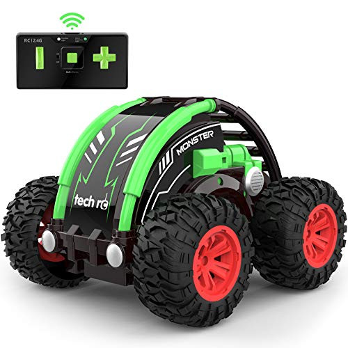 tech rc RC Car Stunt Car for Kids  360° Spins   Flips 2-4 GHZ 4WD High Speed Remote Control Car for Boys