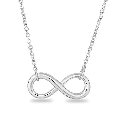 Spoil Cupid 925 Sterling Silver Infinity Necklaces For Women  18 Inch