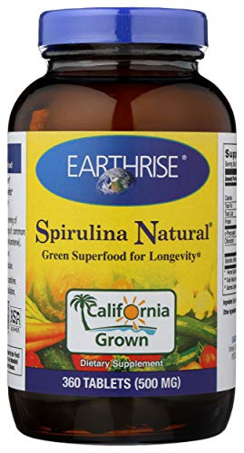 Earthrise Spirulina Natural  360 Tablets 500mg