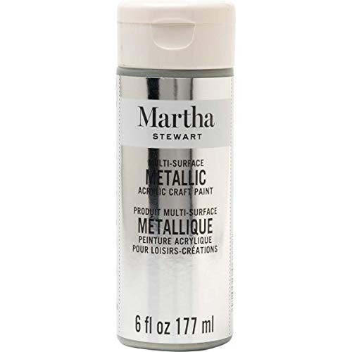 Martha Stewart Crafts Martha Stewart Multi-Surface Metallic Sterling  6 oz Paint