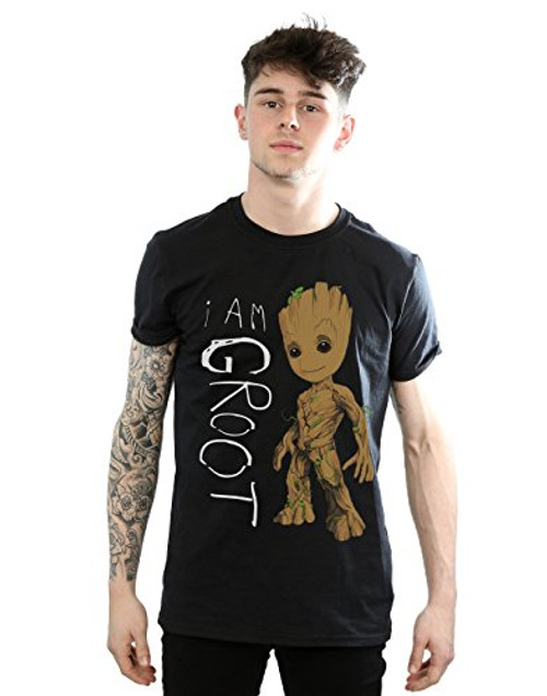 Marvel Men s Guardians of The Galaxy I Am Groot Scribbles T-Shirt Large Black Marvel Men s Guardians of The Galaxy I Am Groot Scribbles T-Shirt Large Black