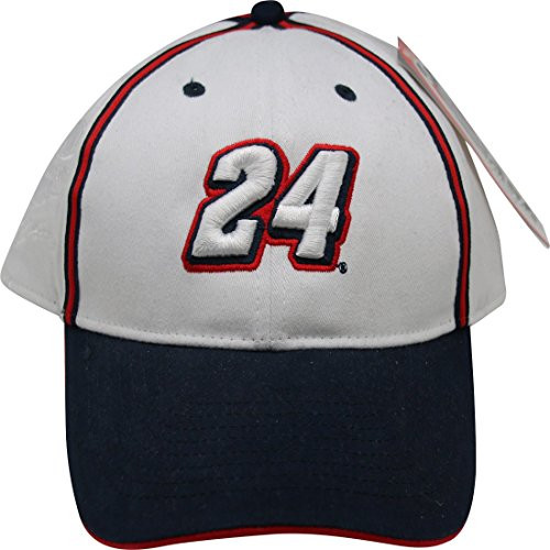 Chase Authentics NASCAR Jeff Gordon  24 Dupon Strap Buckle Back Adjustable Adult Hat Cap White