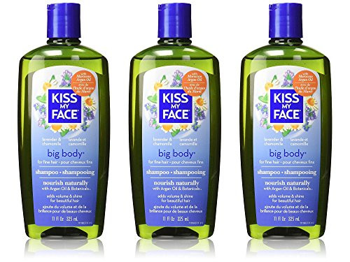 Kiss My Face Big Body Shampoo  adds volume and shine  11-Ounce Bottles pack of 3