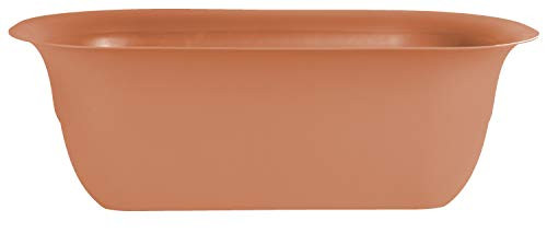 Bloem Modica Deck Rail Planter 24  Terra Cotta
