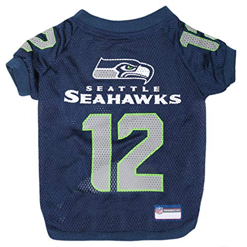 NFL Seattle Seahawks Jersey for PETS- - SEATTLE SEAHAWKS RAGLAN JERSEY  12th Man  - Large- CUTEST FOOTBALL JERSEY for DOGS   CATS