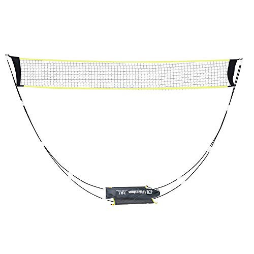 KIKILIVE Weiershun Portable Badminton Net with Stand Carry Bag  Folding Volleyball Tennis Badminton Net  Easy Setup for for Outdoor-Indoor Court  Backyard  No Tools or Stakes Required