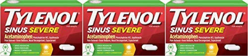 TYLENOL Sinus Congestion   Pain Caplets Daytime 24 ea 3 Pack Packaging May Vary