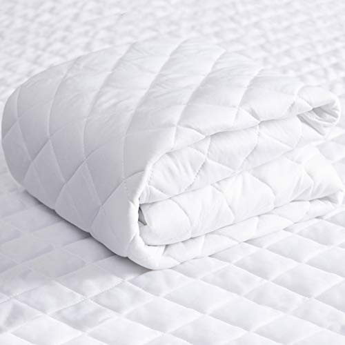 Lipo Waterproof Crib Mattress Pad Cover 52  x28   2 Pack White Baby Crib Mattress Protector - 100  Polyester Fiber Toddler Soft Mattress Pad