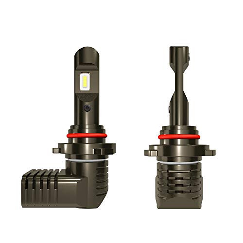 Nile 9005-HB3-H10 Headlight Bulbs  60W  7600LM  IP68 Waterproof  6000k Cool White Light CSP Chips Conversion Kit with Fan Pack of 2