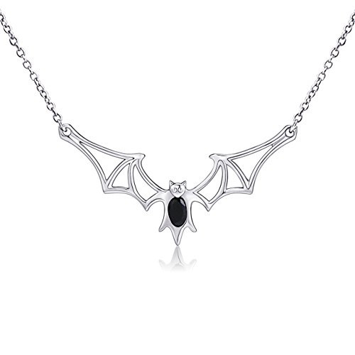 925 Sterling Silver Gothic Vampire Bat Pendant Necklace Jewelry for Women 925 Sterling Silver Gothic Vampire Bat Pendant Necklace Jewelry for Women