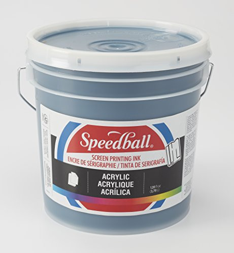 Speedball 004672 Acrylic Screen Printing Ink, 32 fl. oz, Dark Blue