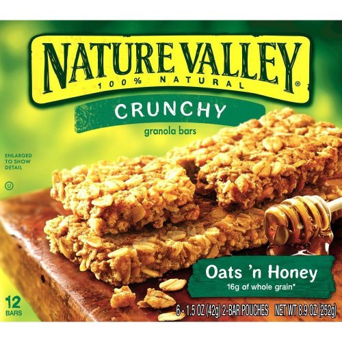 Nature Valley  Crunchy Granola Bars  Oats N Honey  8-90oz Box Pack of 4