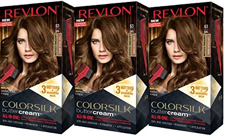 Revlon Colorsilk Buttercream Hair Dye  Light Golden Brown  Pack of 3