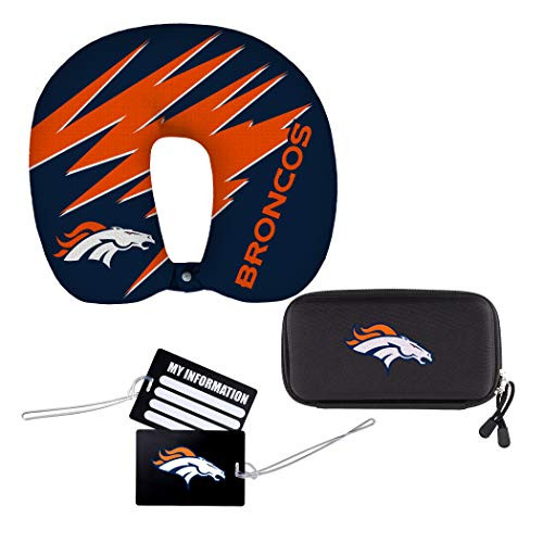 NFL Denver Broncos 4-Piece Travel Set  13  x 3  x 12