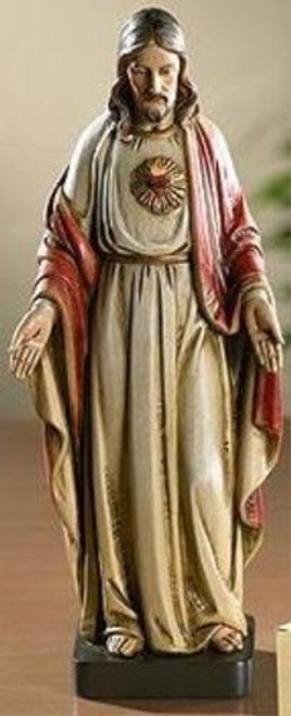 Sacred Heart Jesus Christ Resin Statue, 8 Inch Sacred Heart Jesus Christ Resin Statue, 8 Inch