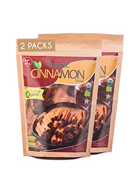 True Organic Cinnamon Sticks - USDA Certified Pure Ceylon Premium Quality 16 Oz With Free Recipe E-book True Organic Cinnamon Sticks - USDA Certified Pure Ceylon Premium Quality 16 Oz With Free Recipe E-book