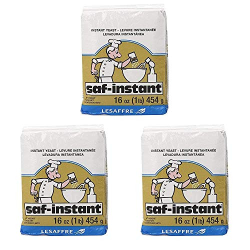 Lesaffre Saf Instant Yeast Gold  1 Pound  Pack of 3