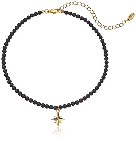 Ettika Absolute Magnitude Onyx and Gold Choker Necklace  12   3-5  Extender