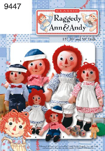 Simplicity Sewing Pattern 9447 Raggedy Ann and Andy Dolls  One Size