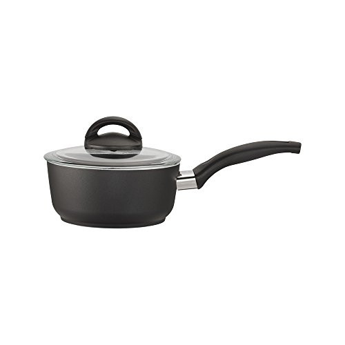 BALLARINI 75001-622 Pisa Forged Aluminum Nonstick Sauce Pan with Lid, 1.4 quart, Black