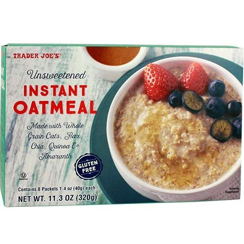 Trader Joe s Unsweetened Instant Oatmeal GLUTEN FREE 11-3 oz 8 Packets Per Box Case of 2 Trader Joe s Unsweetened Instant Oatmeal GLUTEN FREE 11-3 oz 8 Packets Per Box Case of 2