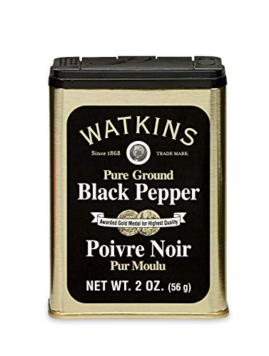 Watkins All Natural Gourmet Spice Tin  Granulated Black Pepper  2 Ounce Pack of 12