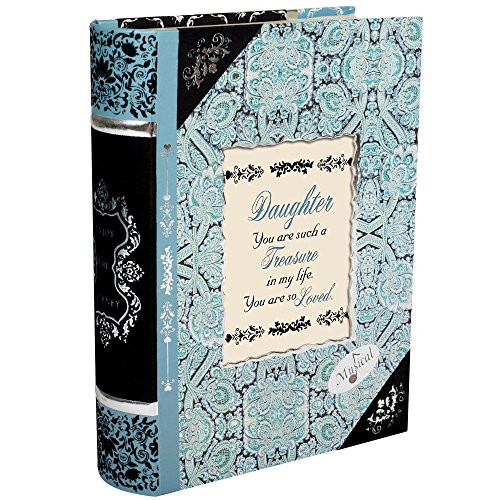 Cottage Garden Daughter You are Such a Treasure in My Life Book Style Jewelry Music Box - Plays You Light Up My Life