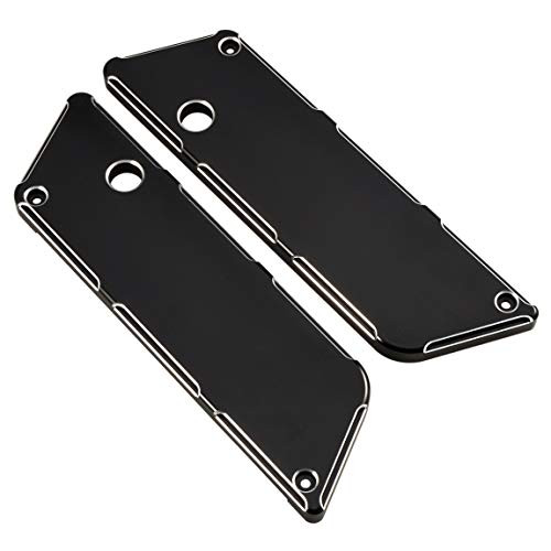 PBYMT Black Saddlebag Saddle Hard Bag Latch Cover Compatible for Harley Touring Road King Electra Street Glide 1993-2013
