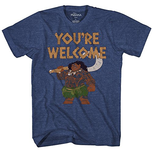 Disney Moana Maui You re Welcome T-Shirt Extra Large  Navy Heather Disney Moana Maui You re Welcome T-Shirt Extra Large  Navy Heather
