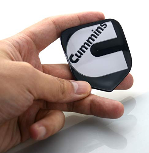 1x Head Cummins Emblems logo 3D Front badge Nameplate Decal Sticker Replacement For Cummins White Black