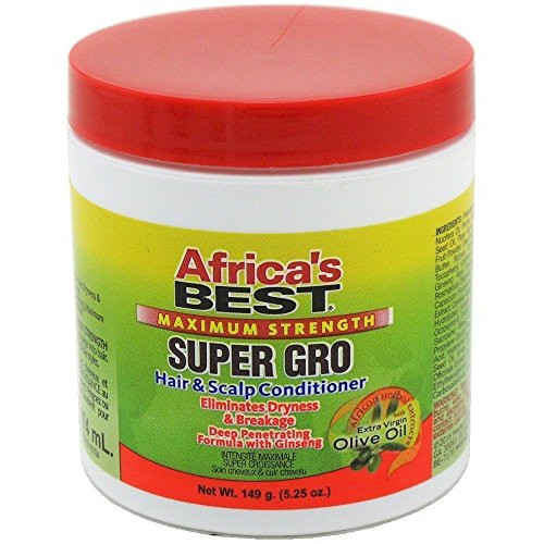 Africa s Best Maximum Strength Super Gro Hair Scalp Conditioner 5-25 oz Pack of 5 Africa s Best Maximum Strength Super Gro Hair Scalp Conditioner 5-25 oz Pack of 5