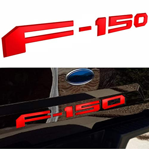 Tailgate Insert Letters Compatible with F150 2018 2019 2020 - 3M Adhesive   3D Raised Tailgate Decal Letters-Matte Red