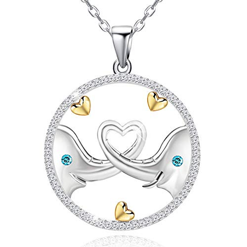 Distance 925 Sterling Silver Lucky Elephant Love Heart Necklace Pendant Jewelry for Women Girls Girlfriend Distance 925 Sterling Silver Lucky Elephant Love Heart Necklace Pendant Jewelry for Women Girls Girlfriend